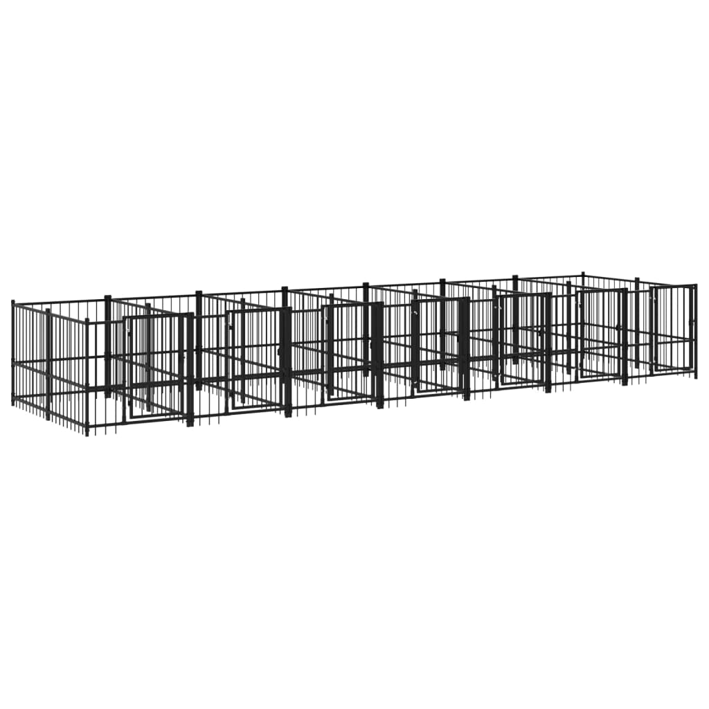 Gabbia per Cani da Esterno in Acciaio 13,14 mÂ²