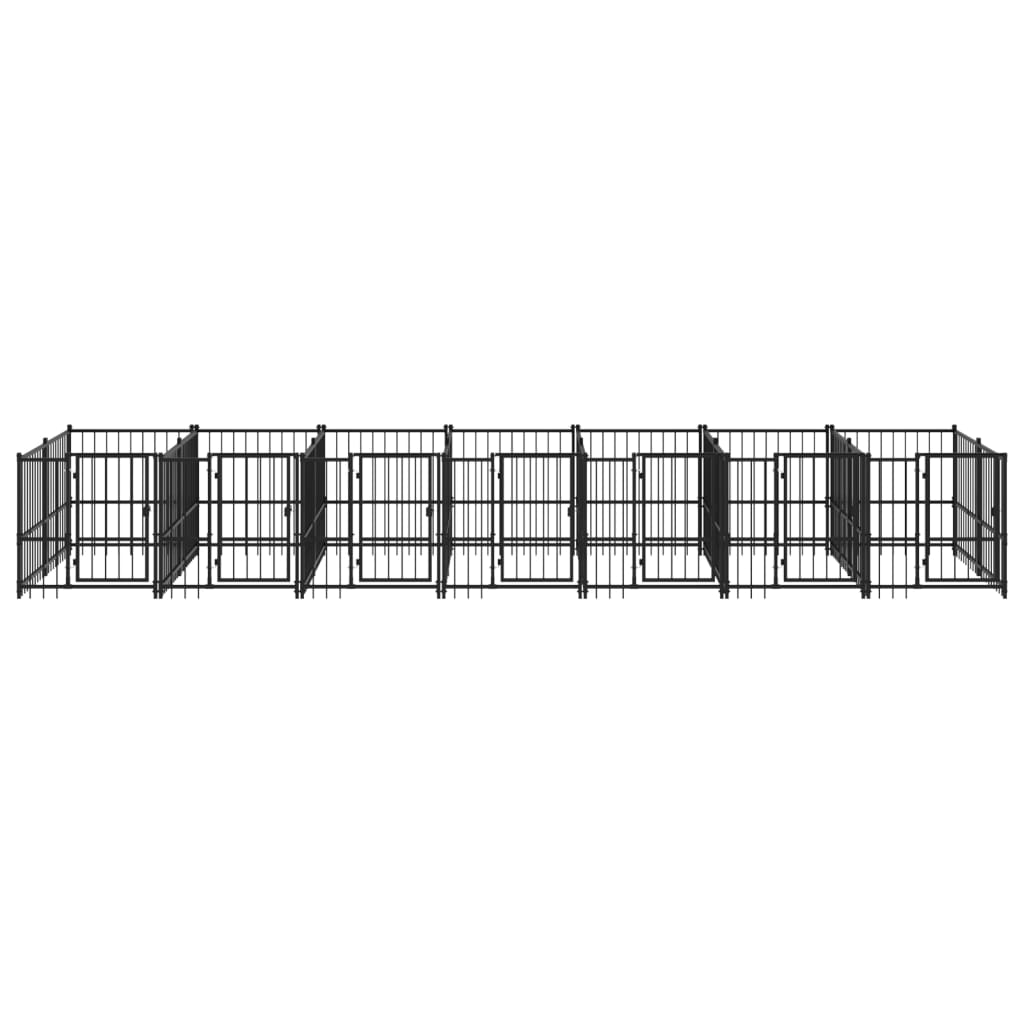 Gabbia per Cani da Esterno in Acciaio 13,14 mÂ²