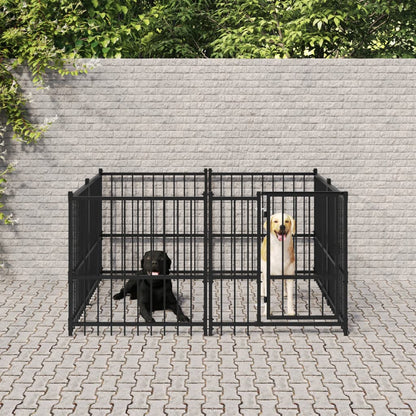 Gabbia per Cani da Esterno in Acciaio 3,75 mÃ‚Â²