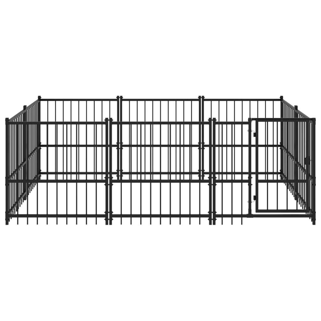 Gabbia per Cani da Esterno in Acciaio 5,63 mÃ‚Â²