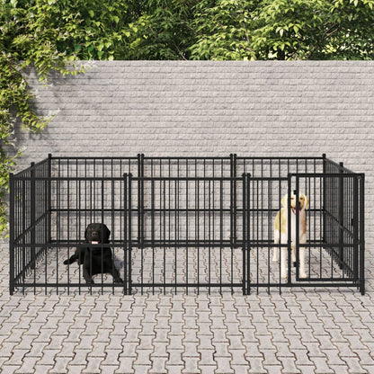 Gabbia per Cani da Esterno in Acciaio 5,63 mÃ‚Â²
