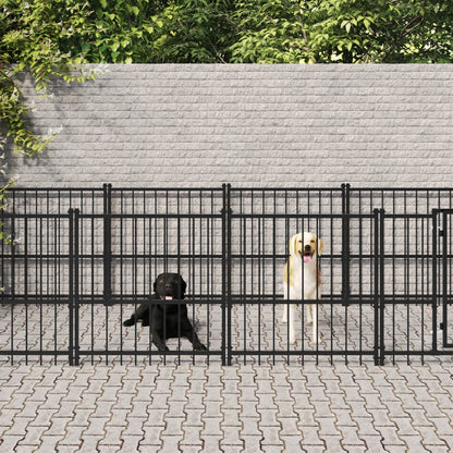 Gabbia per Cani da Esterno in Acciaio 7,51 mÂ²