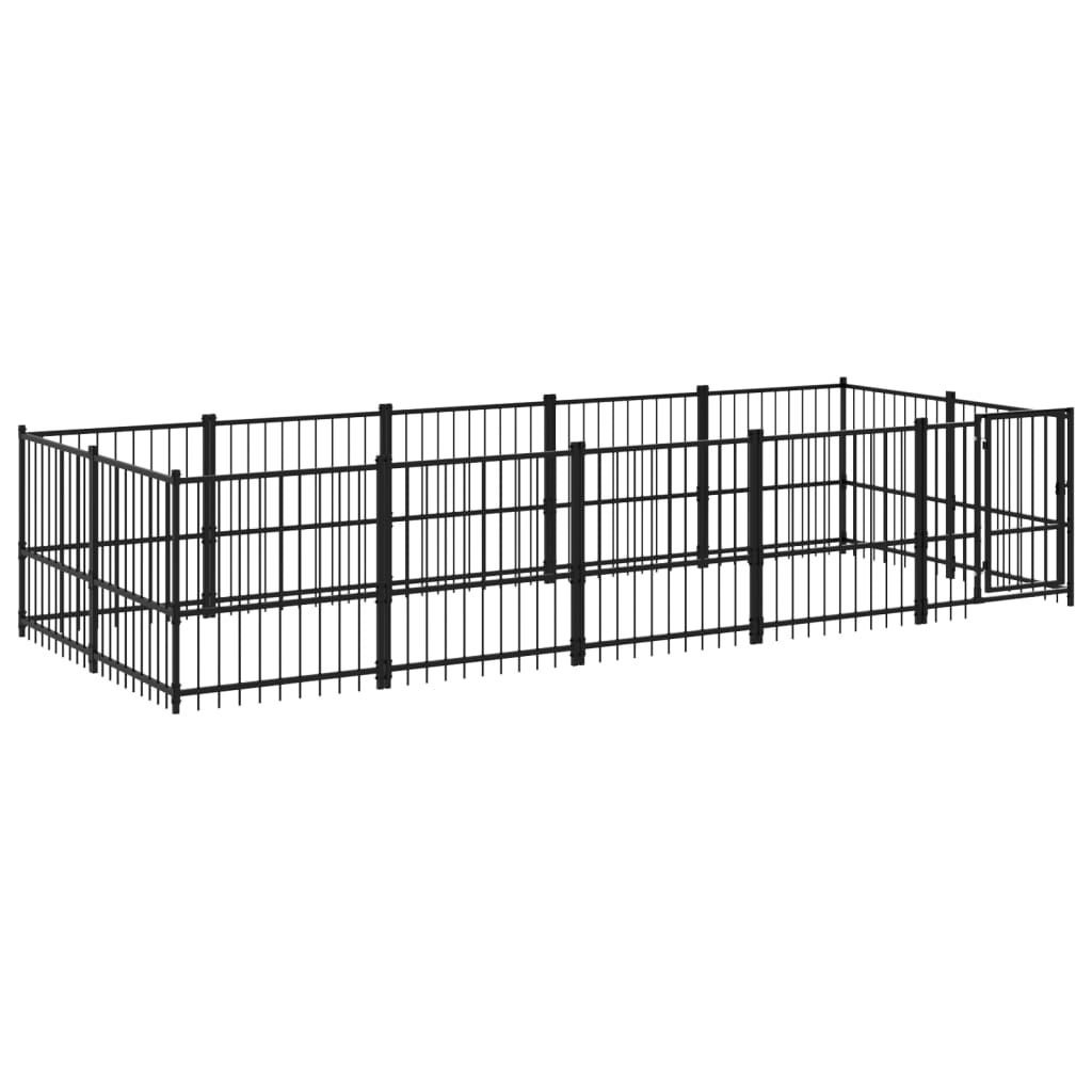 Gabbia per Cani da Esterno in Acciaio 9,38 mÃ‚Â²