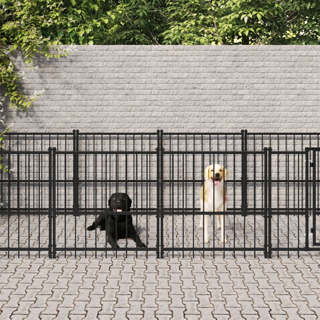 Gabbia per Cani da Esterno in Acciaio 13,14 mÃ‚Â²