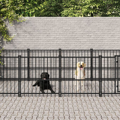 Gabbia per Cani da Esterno in Acciaio 16,89 mÃ‚Â²
