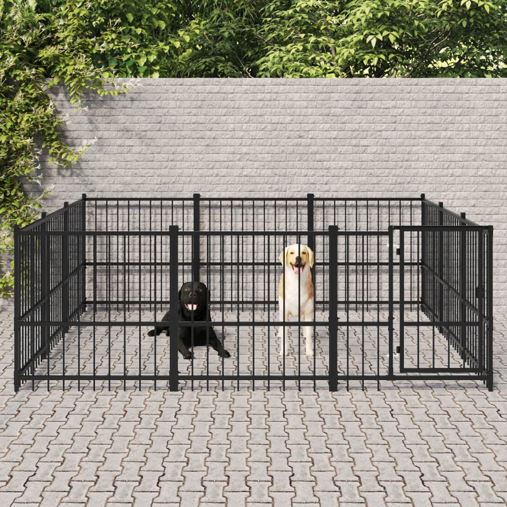 Gabbia per Cani da Esterno in Acciaio 8,47 mÃ‚Â²