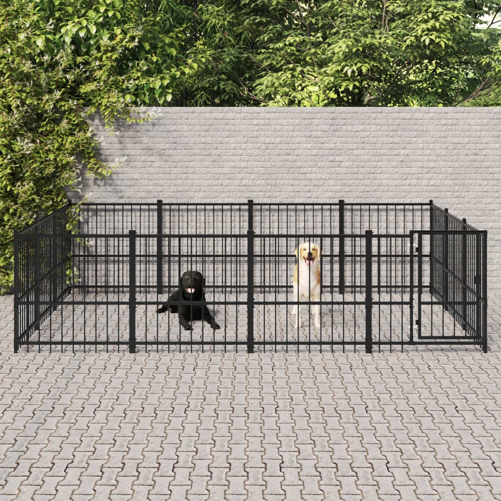 Gabbia per Cani da Esterno in Acciaio 11,58 mÃ‚Â²
