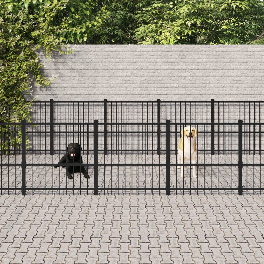 Gabbia per Cani da Esterno in Acciaio 19,76 mÃ‚Â²