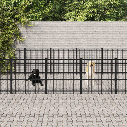 Gabbia per Cani da Esterno in Acciaio 19,76 mÃ‚Â²