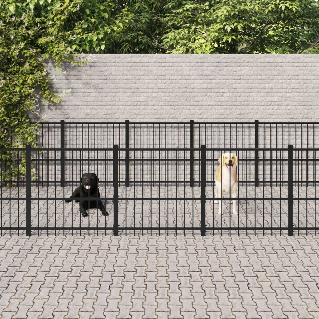 Gabbia per Cani da Esterno in Acciaio 22,58 mÃ‚Â²