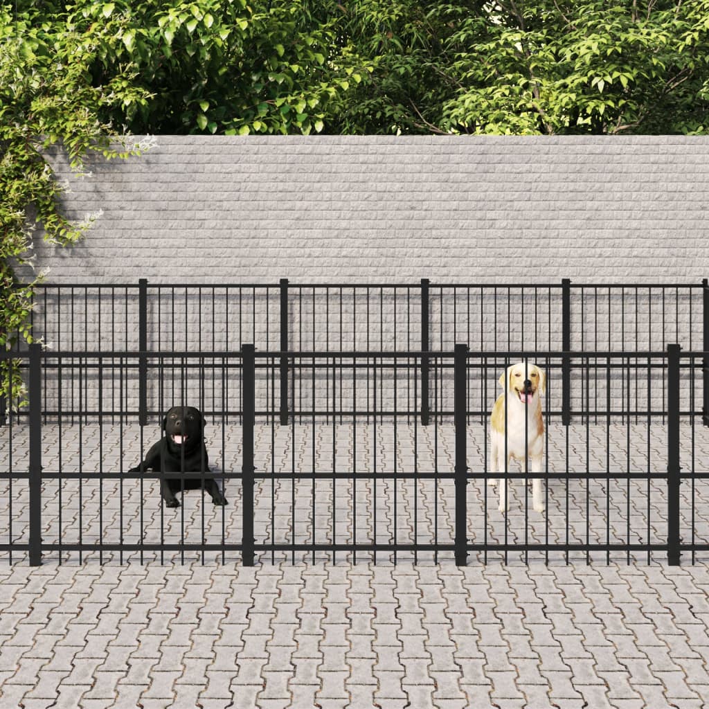 Gabbia per Cani da Esterno in Acciaio 22,58 mÃ‚Â²