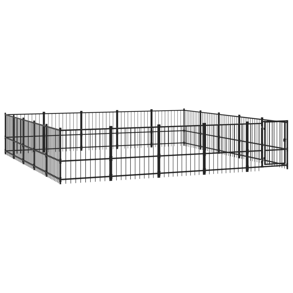 Gabbia per Cani da Esterno in Acciaio 23,52 mÃ‚Â²
