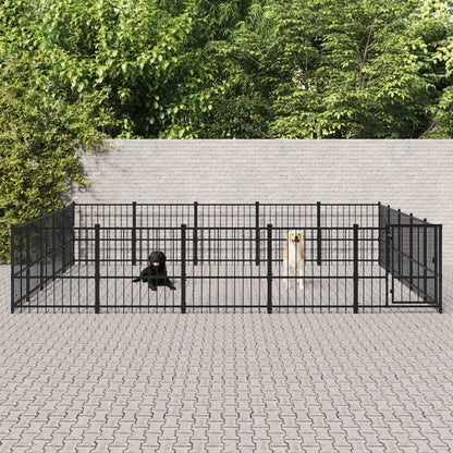 Gabbia per Cani da Esterno in Acciaio 23,52 mÃ‚Â²