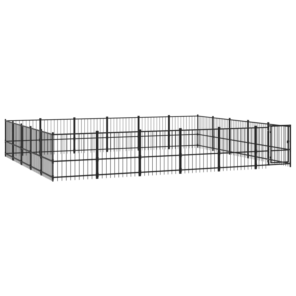 Gabbia per Cani da Esterno in Acciaio 28,23 mÃ‚Â²