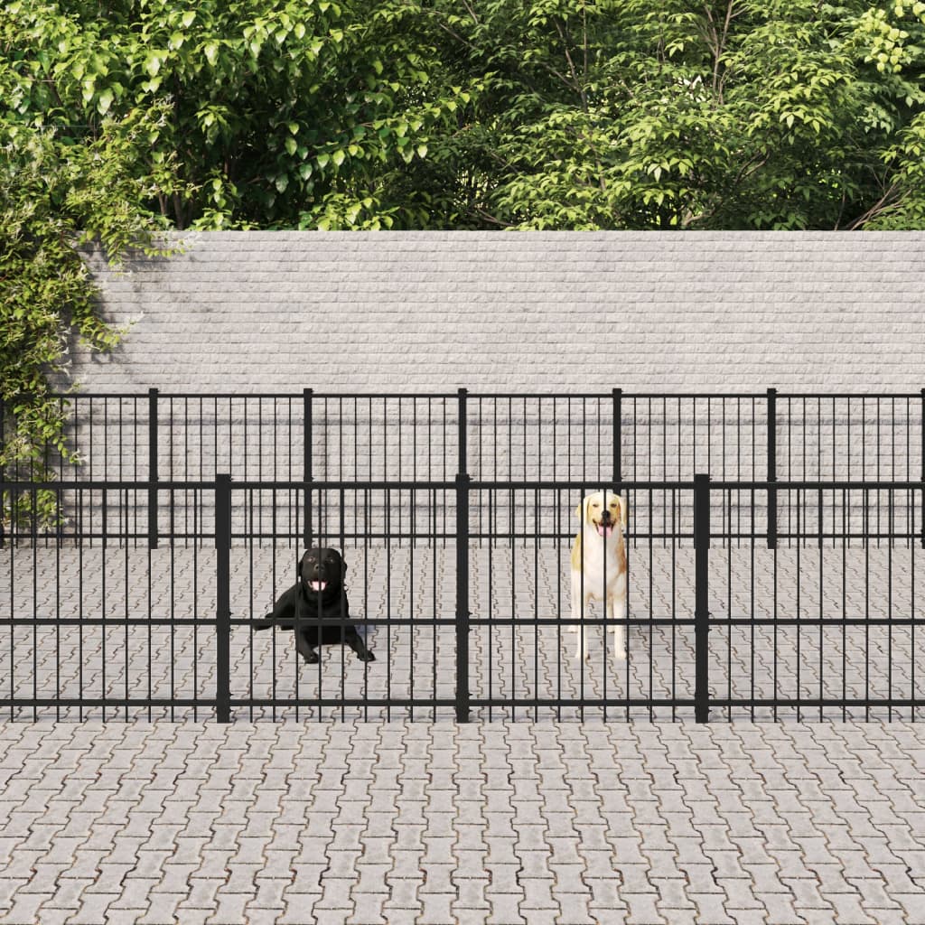 Gabbia per Cani da Esterno in Acciaio 42,34 mÃ‚Â²