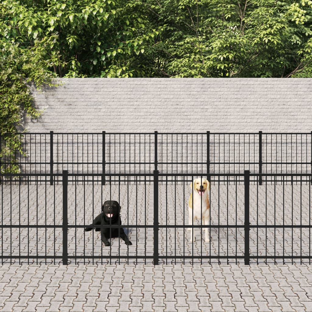 Gabbia per Cani da Esterno in Acciaio 33,87 mÃ‚Â²