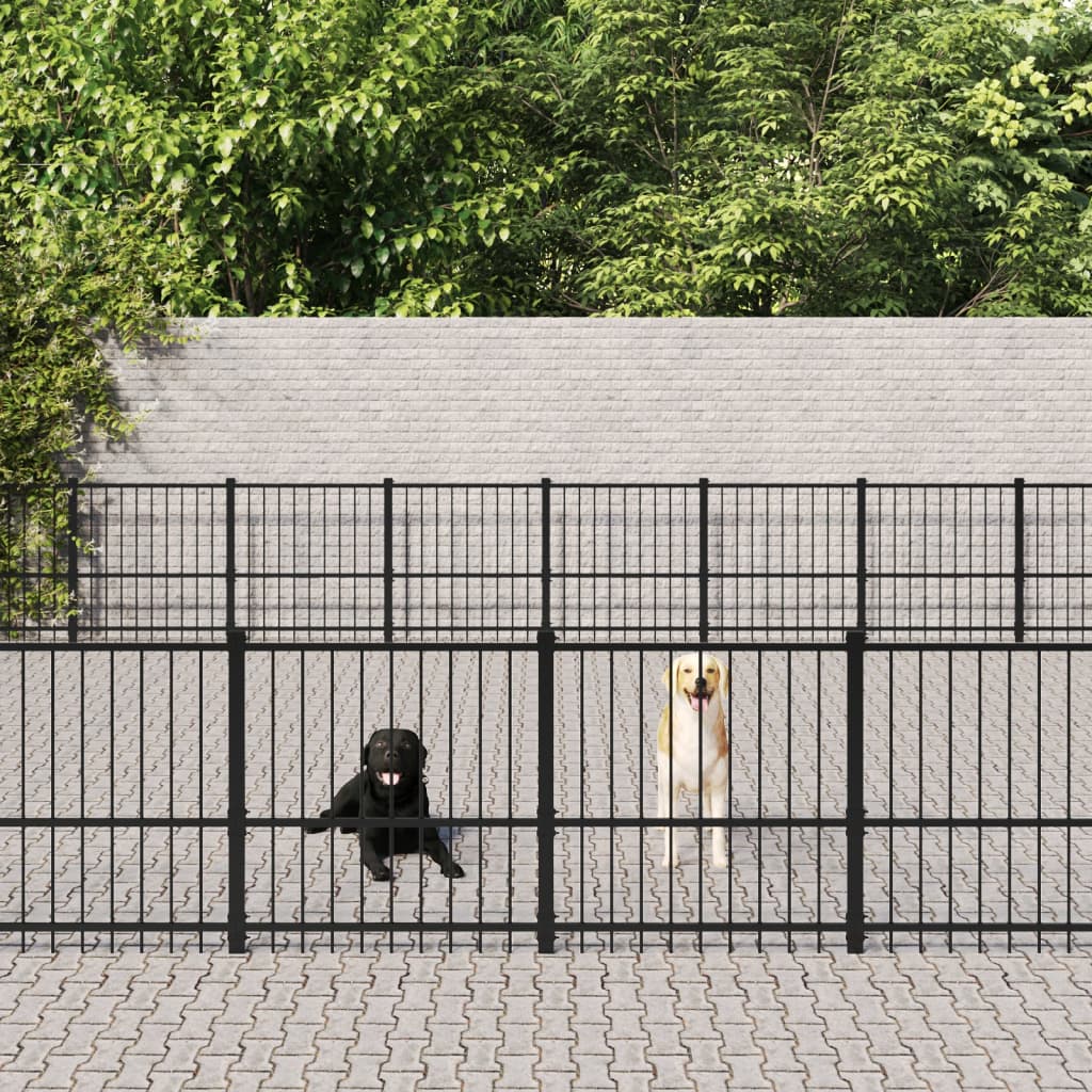 Gabbia per Cani da Esterno in Acciaio 84,68 mÂ²