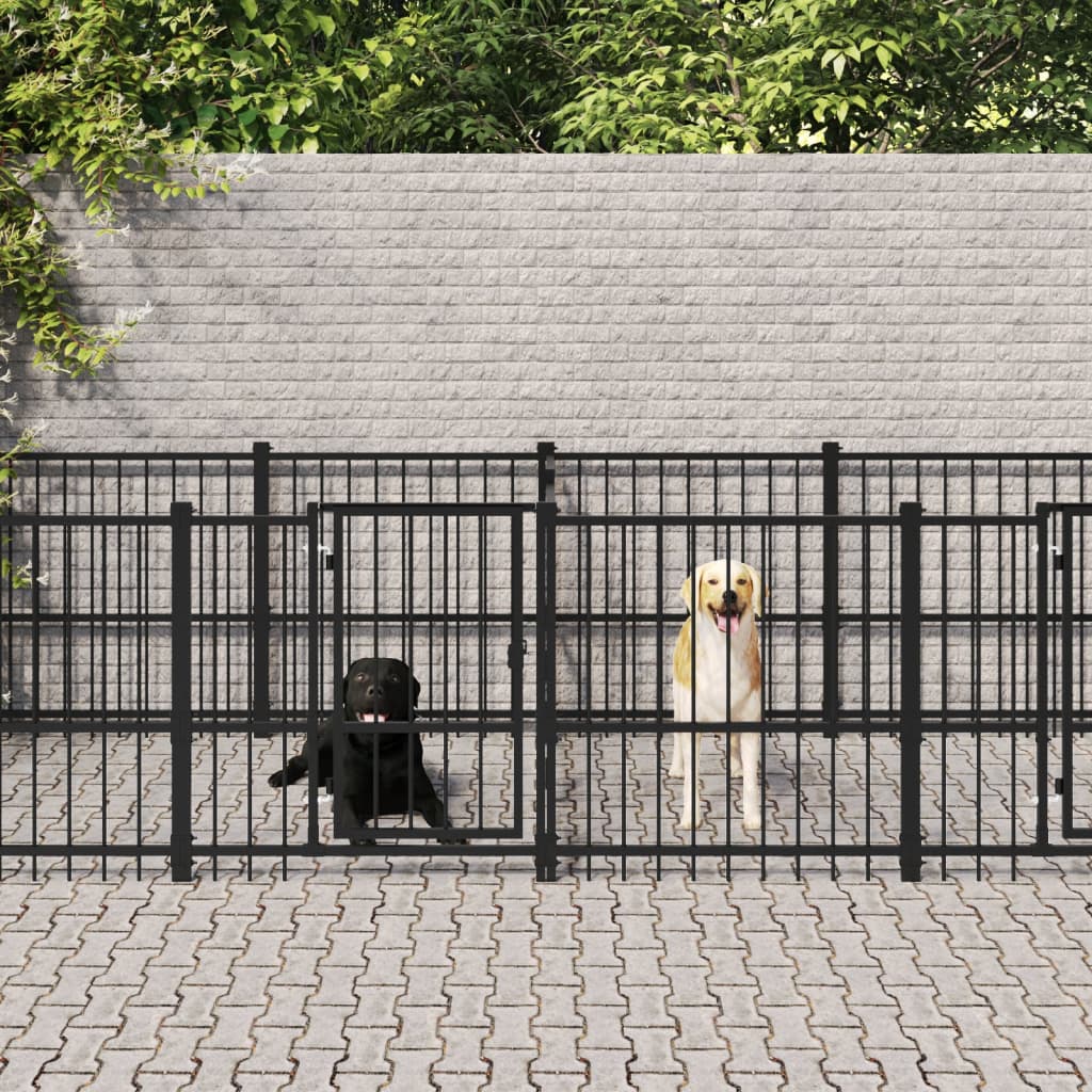 Gabbia per Cani da Esterno in Acciaio 11,26 mÂ²