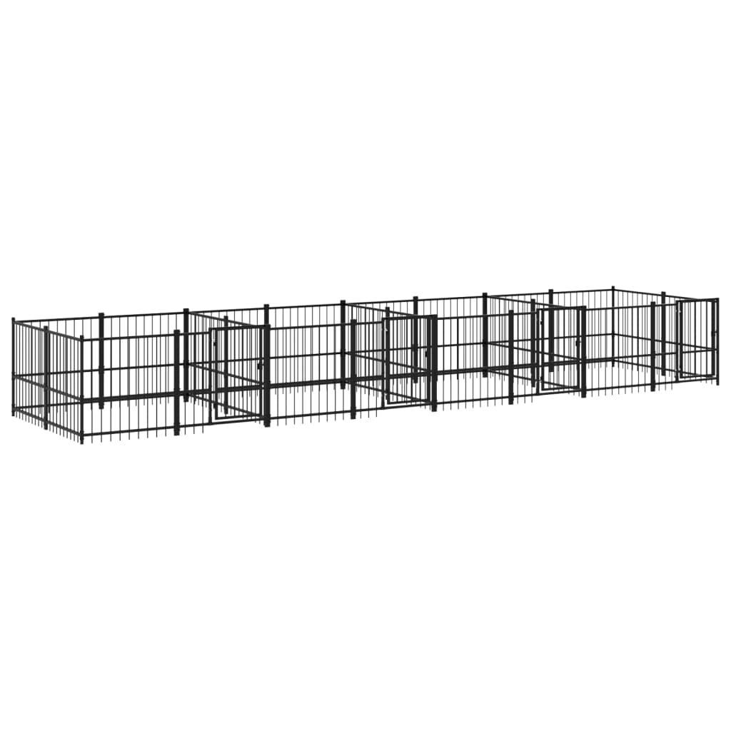 Gabbia per Cani da Esterno in Acciaio 15,02 mÂ²