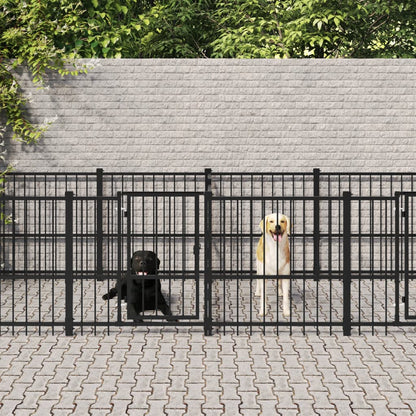 Gabbia per Cani da Esterno in Acciaio 15,02 mÂ²