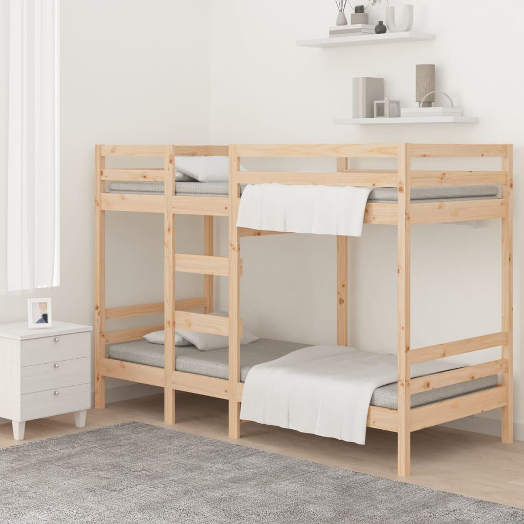Letto a Castello senza Materasso 90x200cm Massello Pino