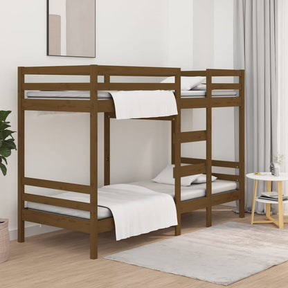 Letto a Castello senza Materasso Ambra 90x200cm Massello Pino