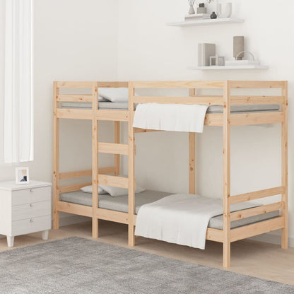 Letto a Castello senza Materasso 90x190 cm Legno di Pino