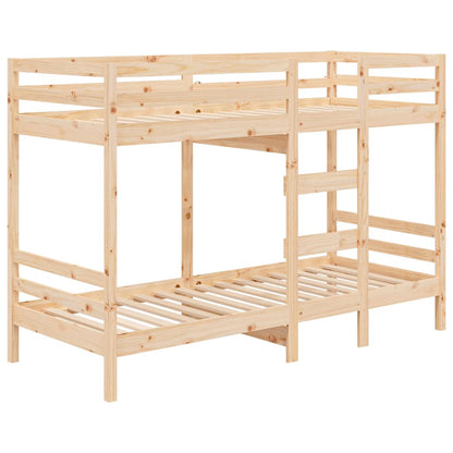 Letto a Castello senza Materasso 90x190 cm Legno di Pino