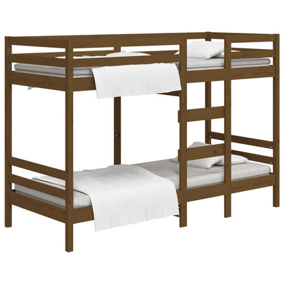Letto a Castello senza Materasso Ambra 75x190cm Massello Pino