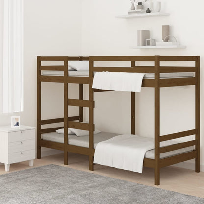 Letto a Castello senza Materasso Ambra 75x190cm Massello Pino
