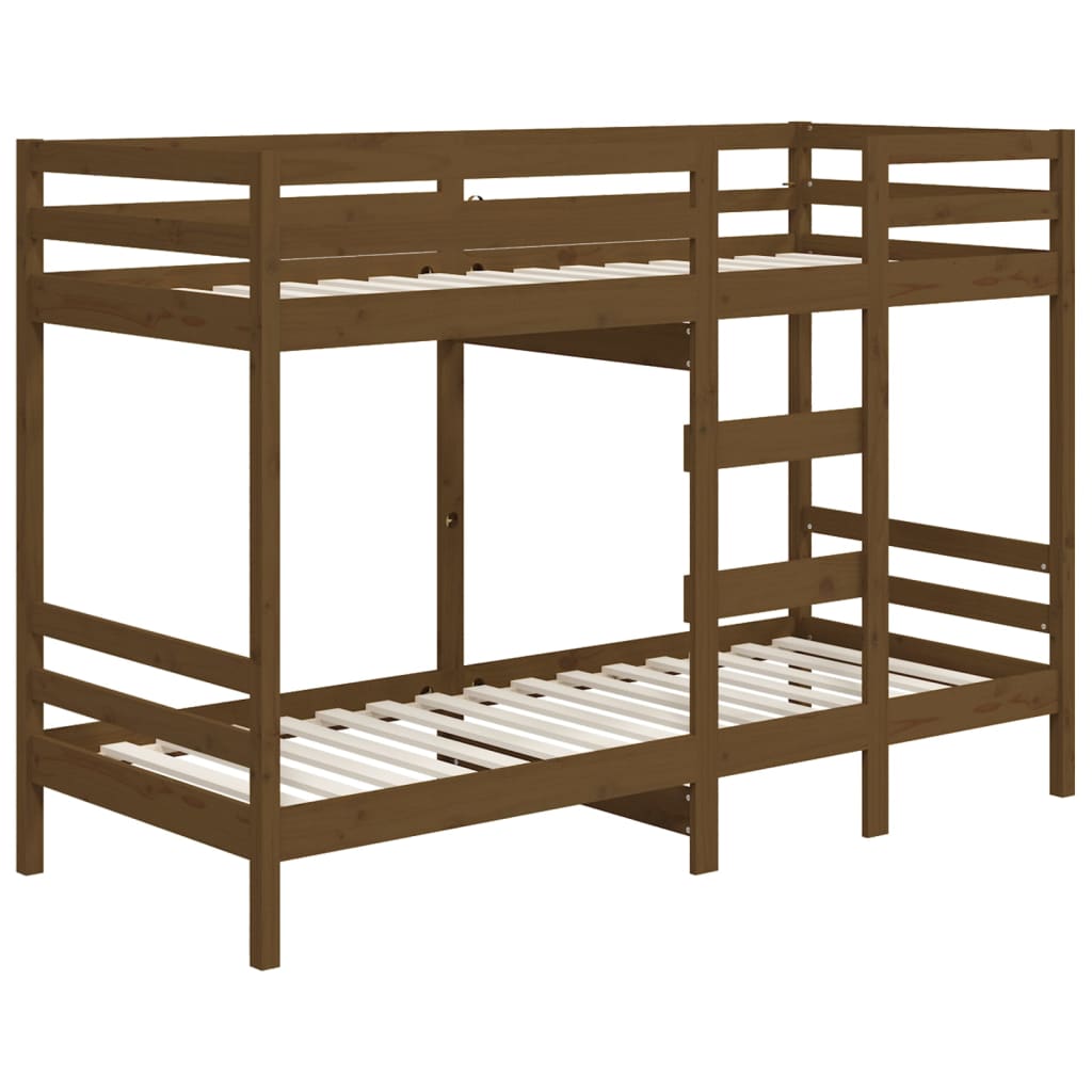 Letto a Castello senza Materasso Ambra 75x190cm Massello Pino