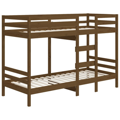 Letto a Castello senza Materasso Ambra 75x190cm Massello Pino