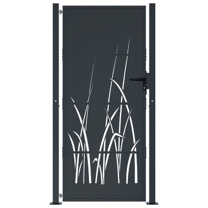 Cancello Giardino Antracite 105x205 cm in Acciaio Design Erba