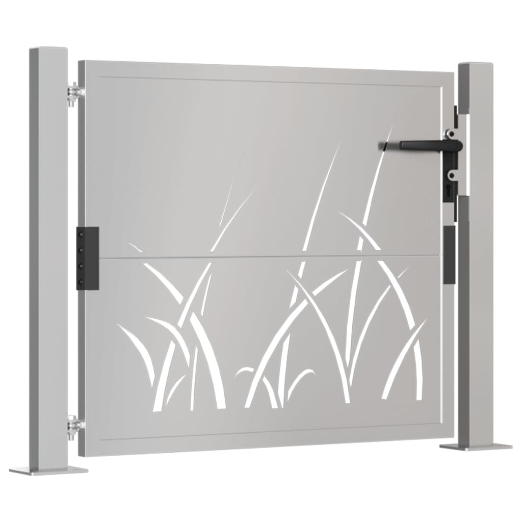 Cancello da Giardino 105x105 cm in Acciaio Corten Design Erba