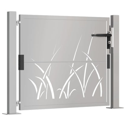 Cancello da Giardino 105x105 cm in Acciaio Corten Design Erba