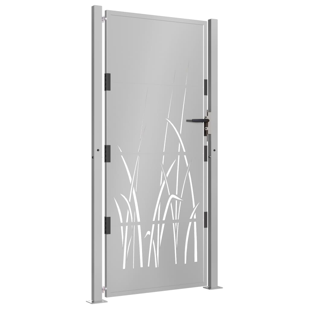 Cancello da Giardino 105x205 cm in Acciaio Corten Design Erba
