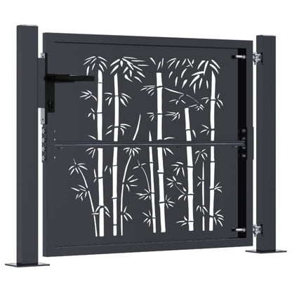 Cancello Giardino Antracite 105x105 cm in Acciaio Design BambÃƒÂ¹