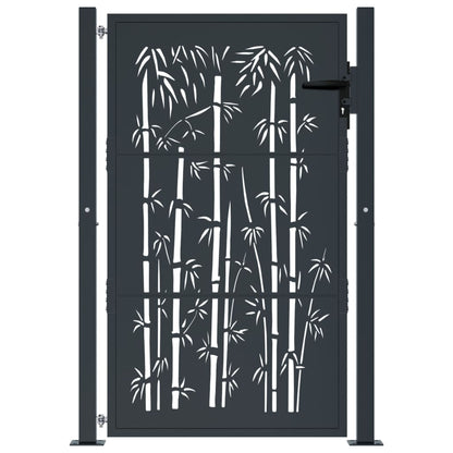 Cancello Giardino Antracite 105x130 cm in Acciaio Design BambÃƒÂ¹