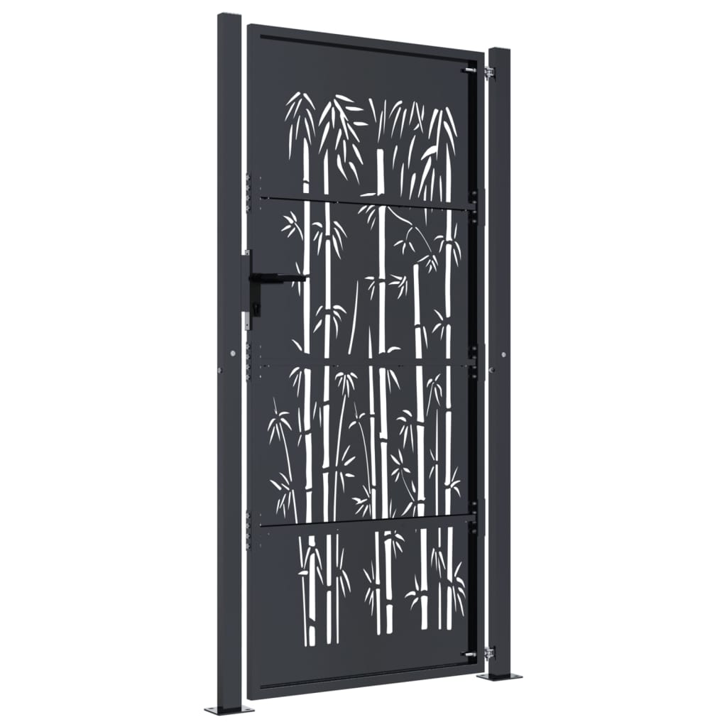 Cancello Giardino Antracite 105x180 cm in Acciaio Design BambÃƒÂ¹