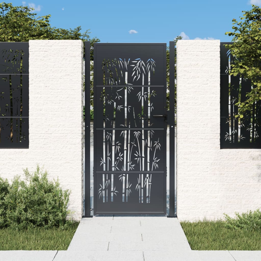 Cancello Giardino Antracite 105x205 cm in Acciaio Design BambÃƒÆ’Ã‚Â¹