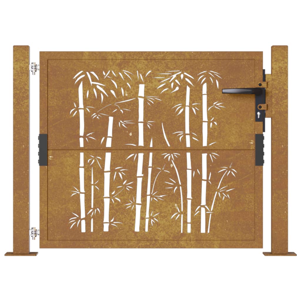 Cancello da Giardino 105x80 cm in Acciaio Corten Design BambÃ¹