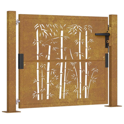 Cancello da Giardino 105x105 cm in Acciaio Corten Design BambÃ¹