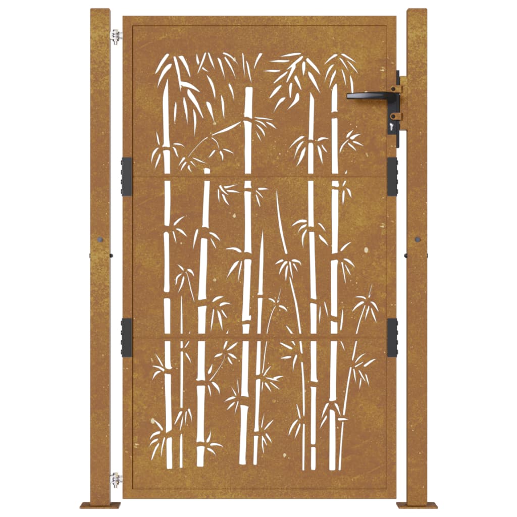 Cancello da Giardino 105x130 cm in Acciaio Corten Design BambÃ¹