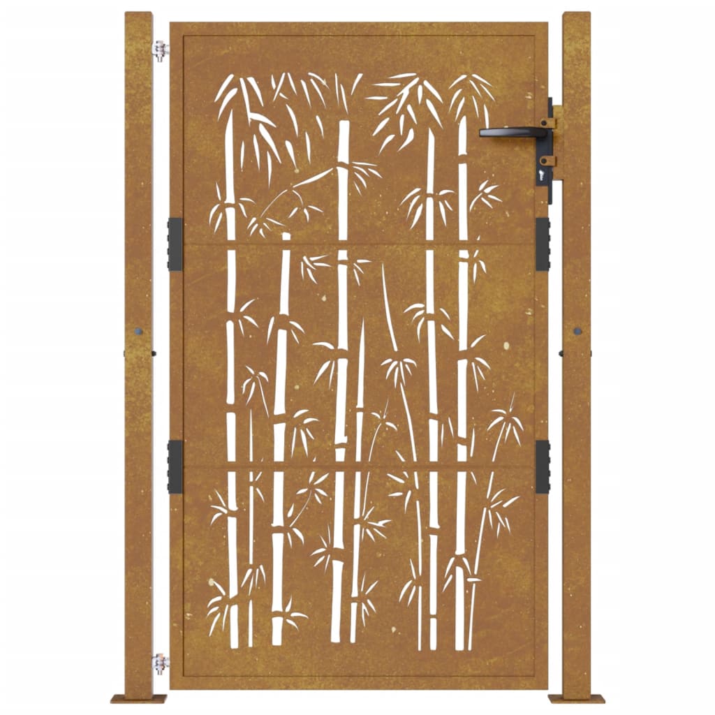 Cancello da Giardino 105x155 cm in Acciaio Corten Design BambÃ¹