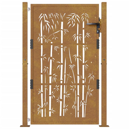 Cancello da Giardino 105x155 cm in Acciaio Corten Design BambÃ¹