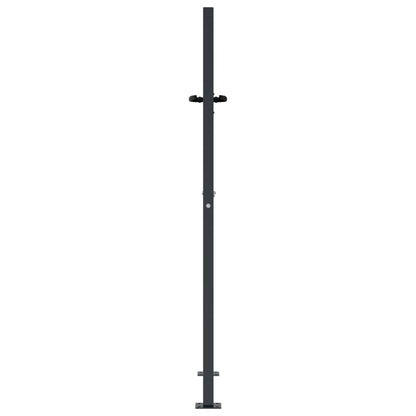 Cancello Giardino Antracite 105x130 cm Acciaio Design Quadrato