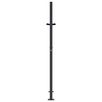 Cancello Giardino Antracite 105x155 cm Acciaio Design Quadrato