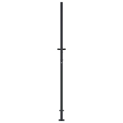 Cancello Giardino Antracite 105x205 cm Acciaio Design Quadrato