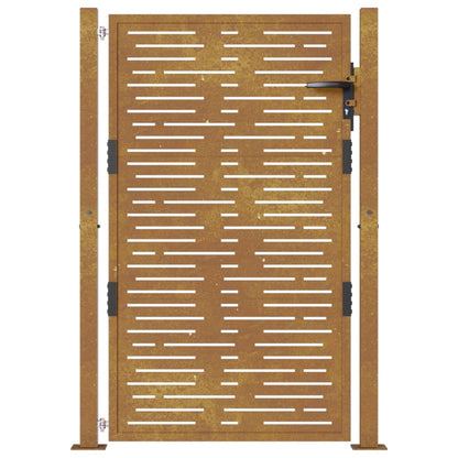 Cancello da Giardino105x155 cm Acciaio Corten Design Quadrato