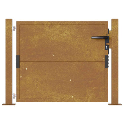 Cancello da Giardino 105x80 cm in Acciaio Corten